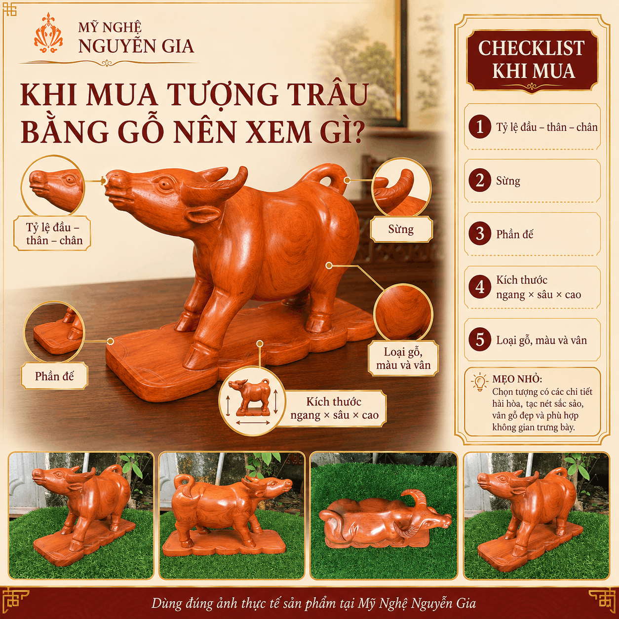 Tượng Tr&acirc;u bằng gỗ c&oacute; &yacute; nghĩa g&igrave;?
