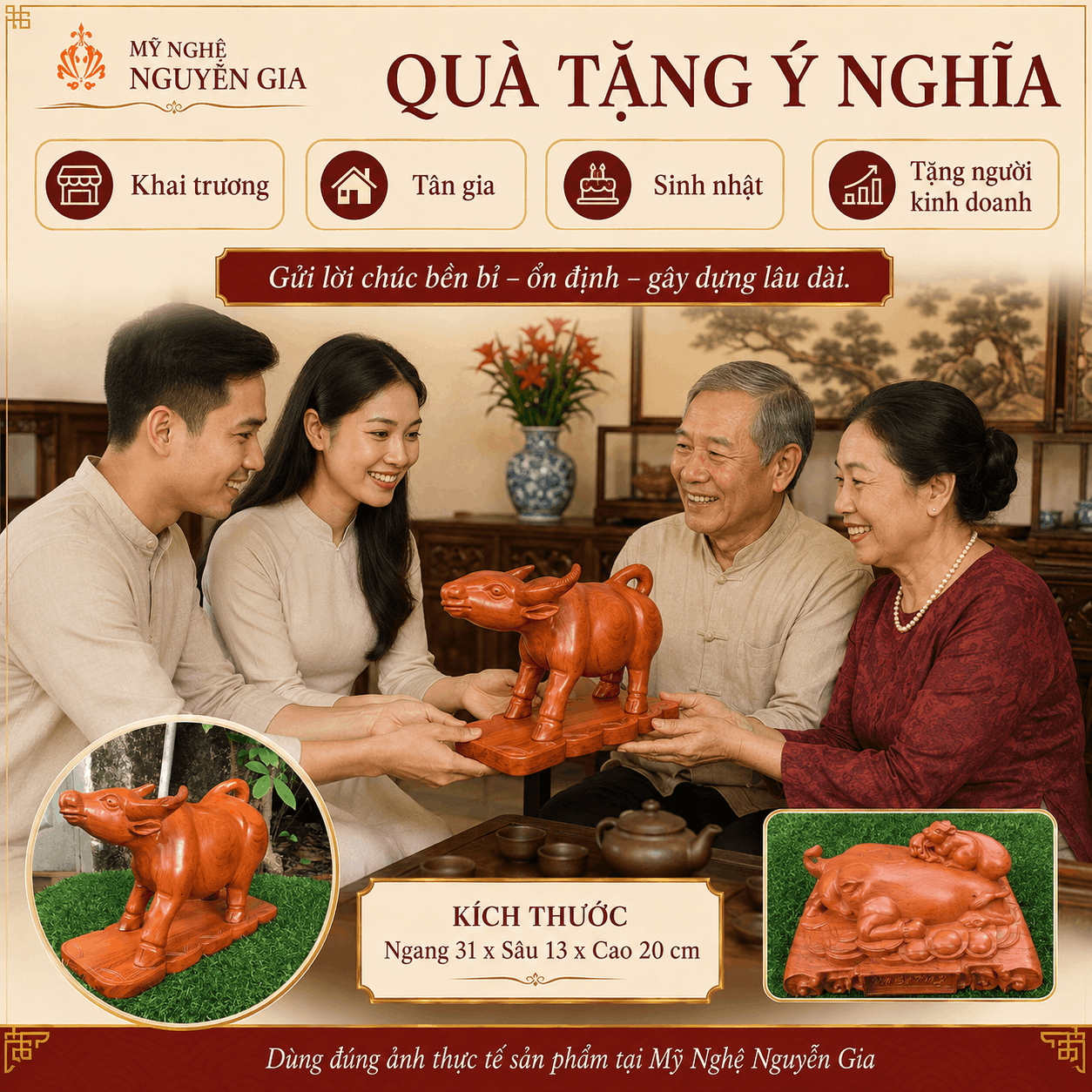 Tượng Tr&acirc;u bằng gỗ c&oacute; &yacute; nghĩa g&igrave;?