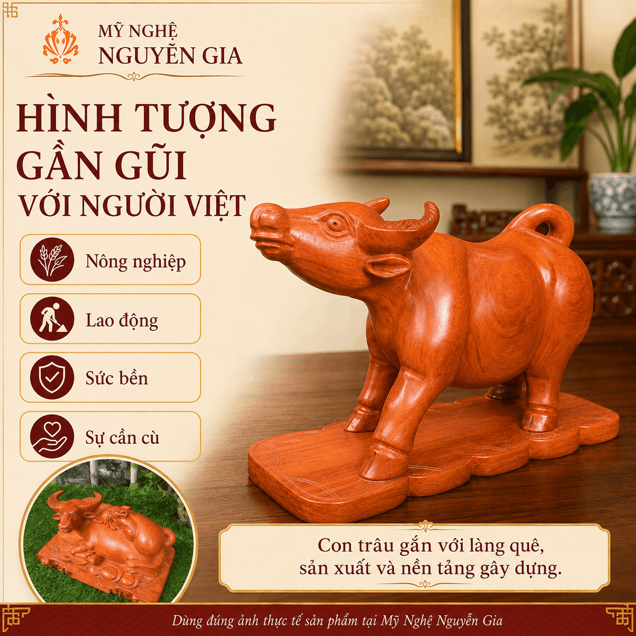 Tượng Tr&acirc;u bằng gỗ c&oacute; &yacute; nghĩa g&igrave;?