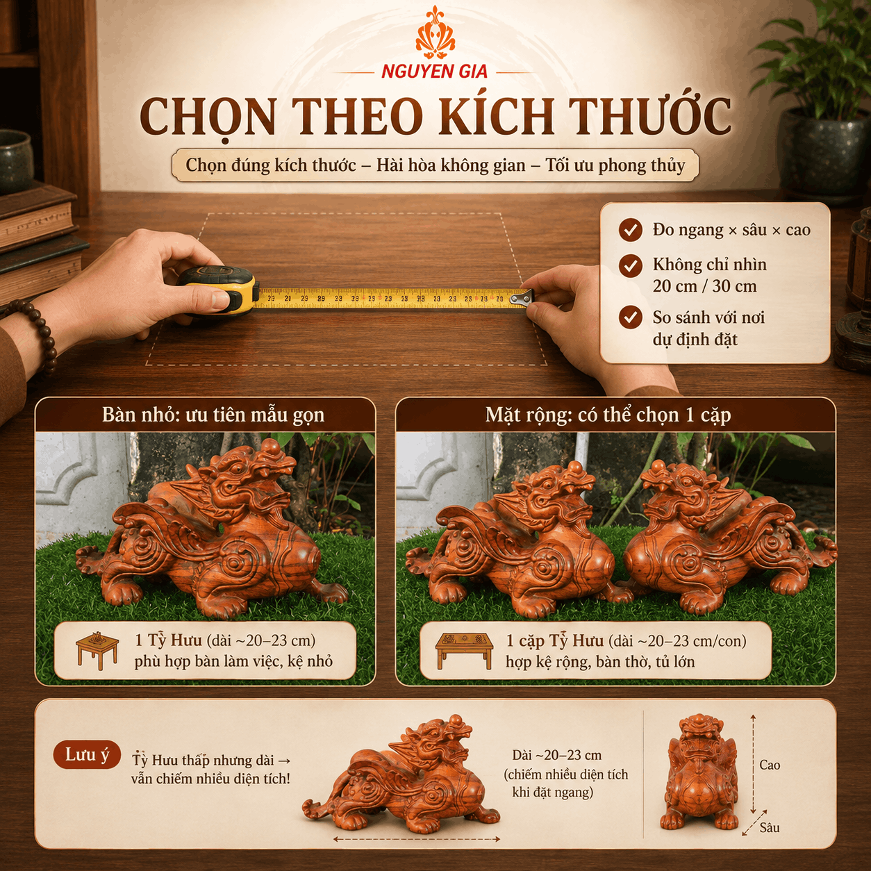 Tượng Tỳ Hưu bằng gỗ