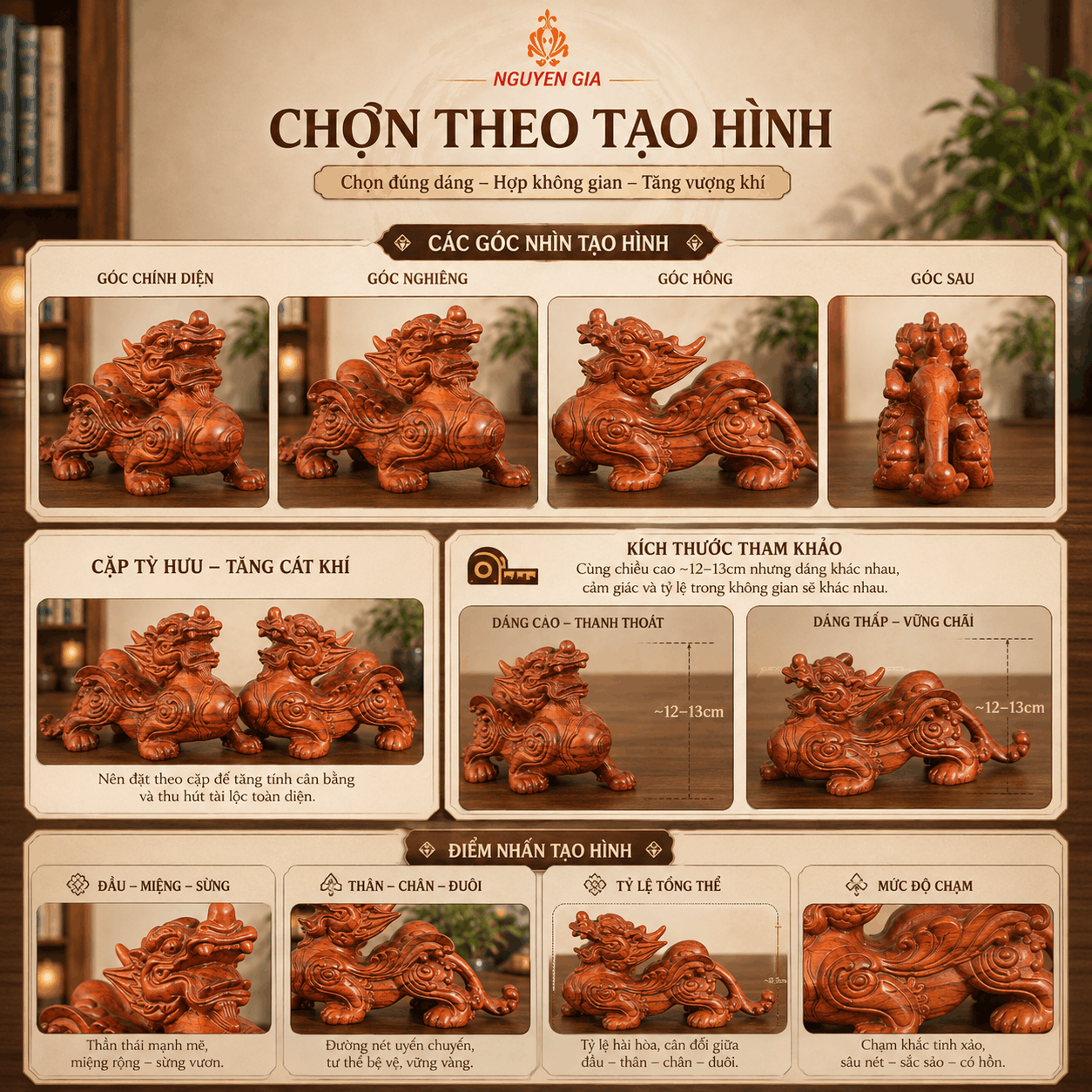 Tượng Tỳ Hưu bằng gỗ