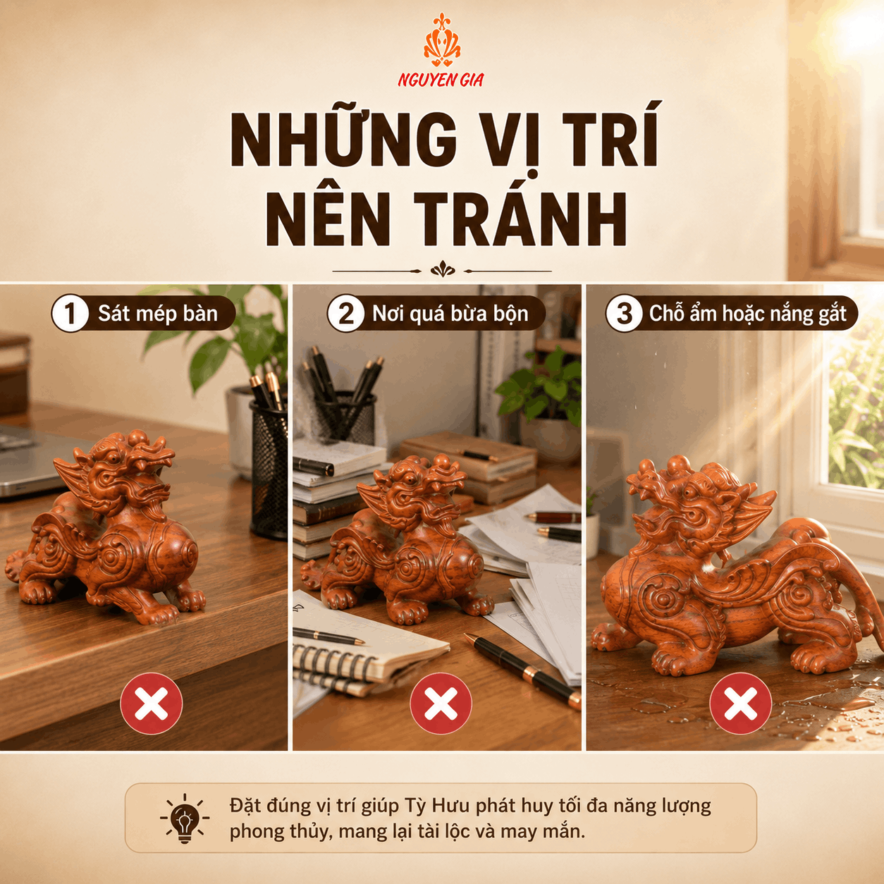 Tỳ Hưu để b&agrave;n l&agrave;m việc: n&ecirc;n chọn thế n&agrave;o v&agrave; đặt ở đ&acirc;u?