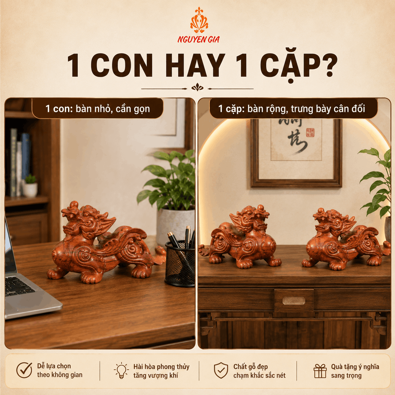 Tỳ Hưu để b&agrave;n l&agrave;m việc: n&ecirc;n chọn thế n&agrave;o v&agrave; đặt ở đ&acirc;u?