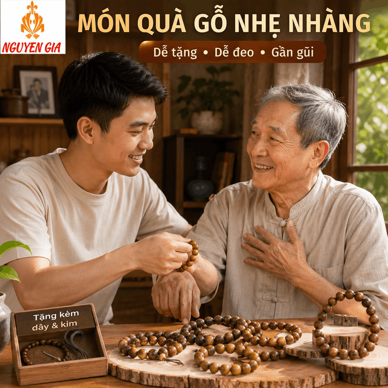V&ograve;ng Gỗ B&aacute;ch Xanh Đủ Cỡ, Thơm Nhẹ, X&acirc;u Theo Y&ecirc;u Cầu