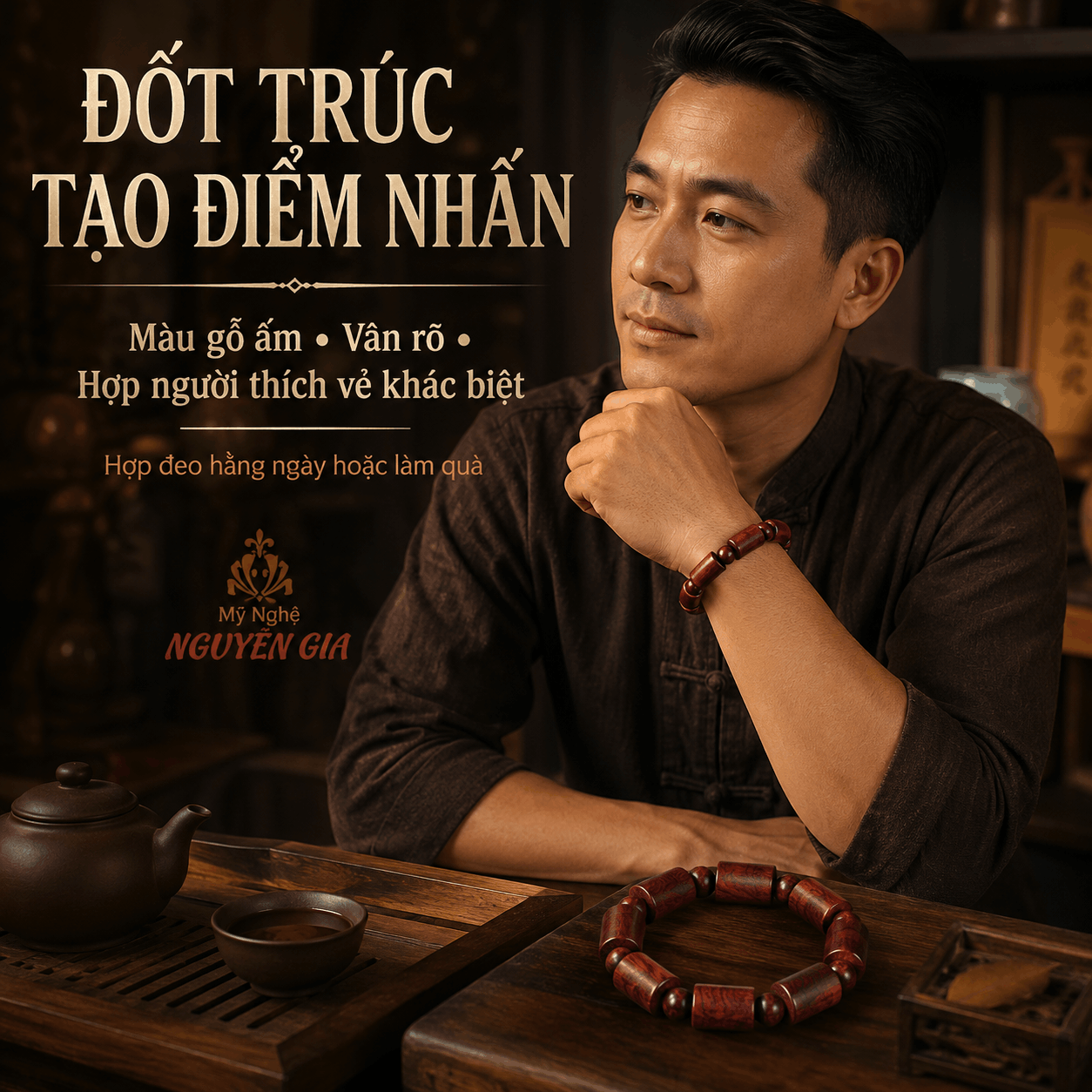 Vòng Tay Gỗ Sưa Lào, Vòng Gỗ Sưa Đặt Theo Phôi