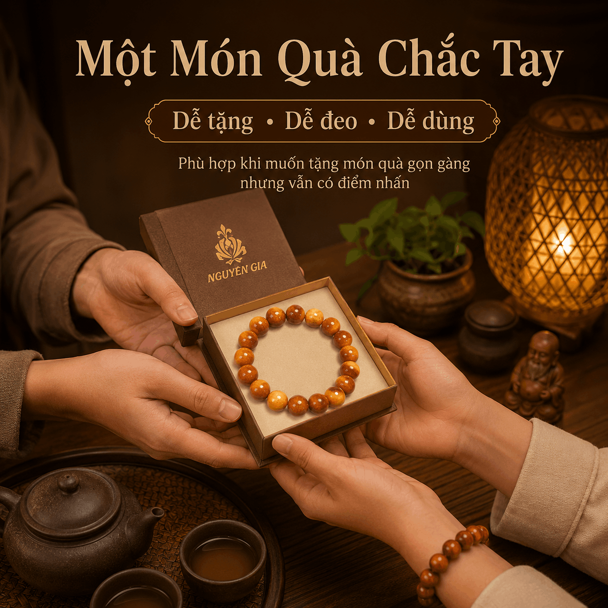 Vòng Tay Gỗ Huyết Long 12 Ly Hạt Rõ, Chắc Tay