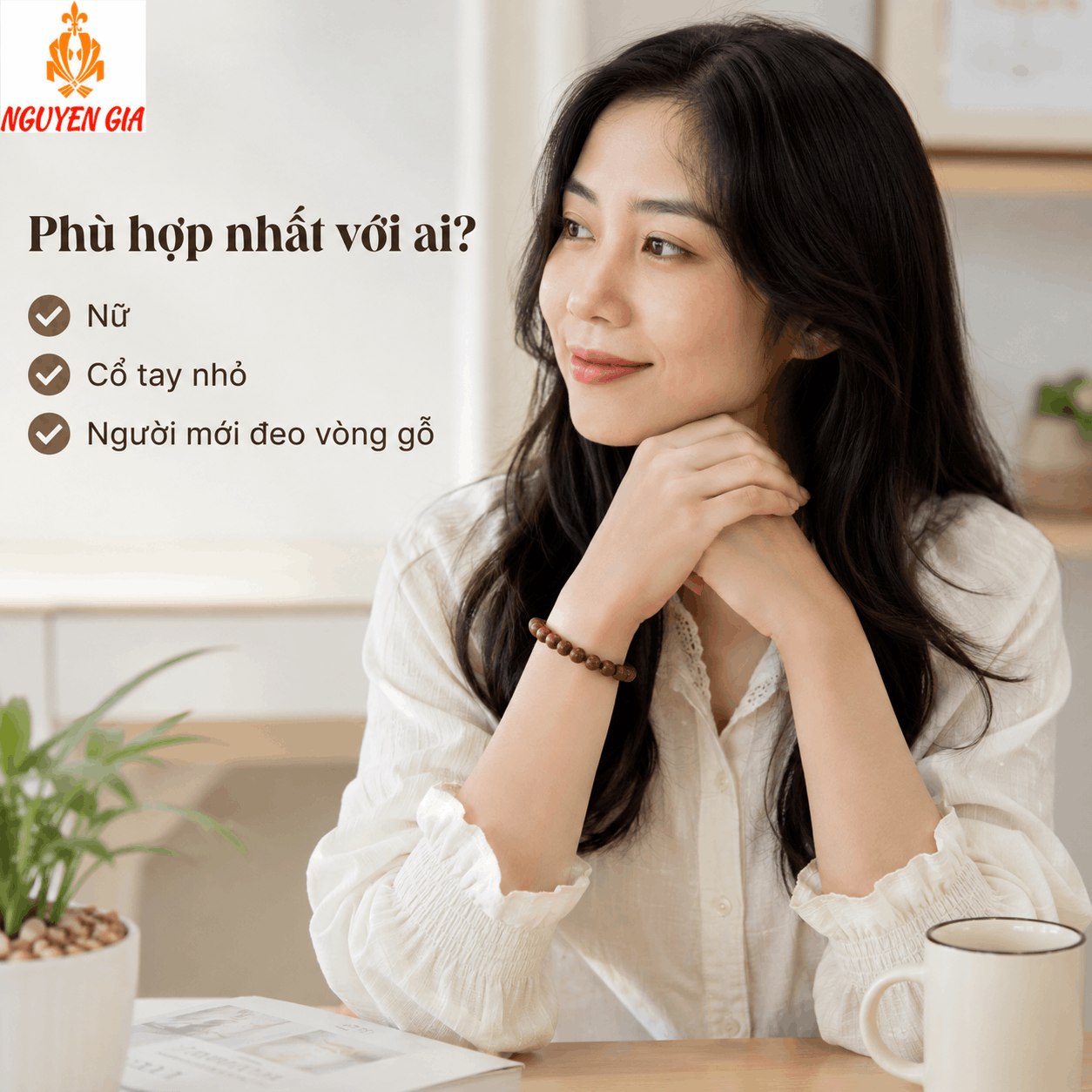 Vòng Tay Gỗ Bách Xanh 8 Ly Nhỏ Gọn, Thơm Nhẹ