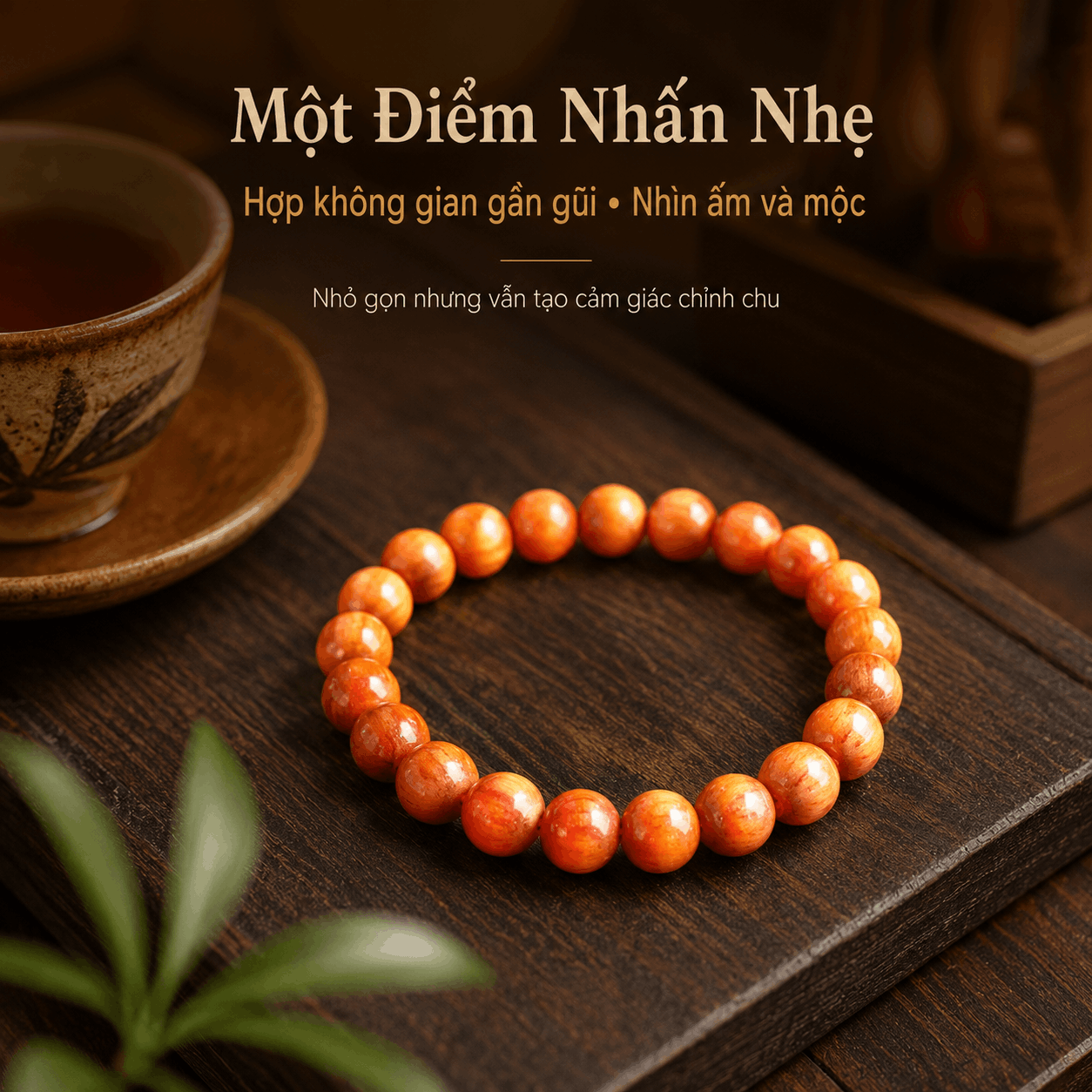 Vòng Tay Gỗ Huyết Long 8 Ly Nhỏ Gọn, 21 Hạt