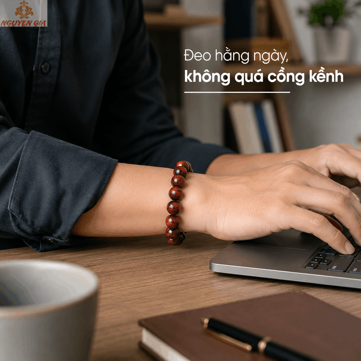 Vòng Tay Gỗ Sưa Lào 12 Ly Hạt Tròn, Cân Bằng Dễ Chọn