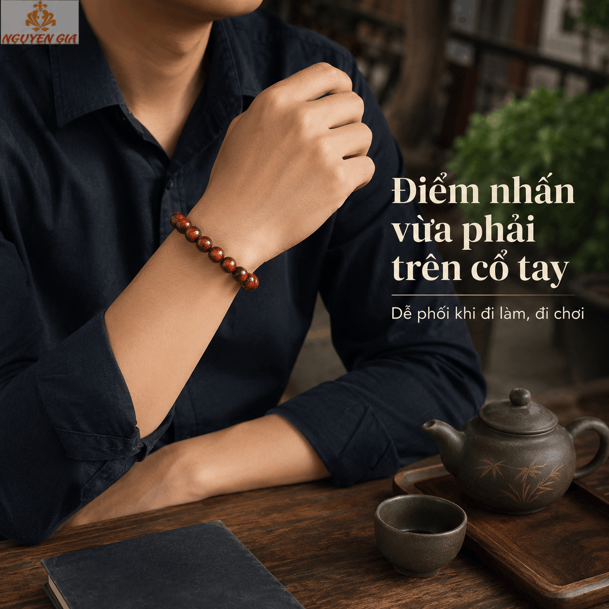 Vòng Tay Gỗ Sưa Lào 12 Ly Hạt Tròn, Cân Bằng Dễ Chọn