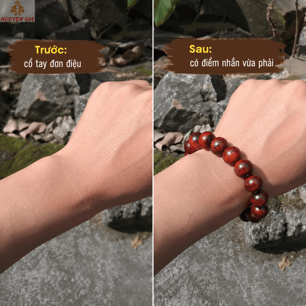 Vòng Tay Gỗ Sưa Lào 12 Ly Hạt Tròn, Cân Bằng Dễ Chọn
