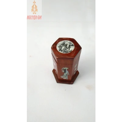 Lọ tăm bằng gỗ áo dài thướt tha