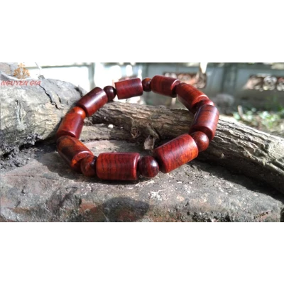 Vòng gỗ sưa Lào đốt trúc 10 mm