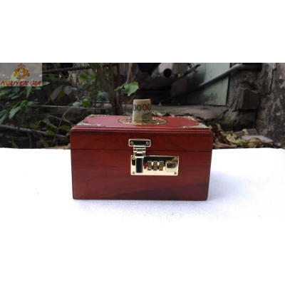 Hộp đựng tiền chữ Thọ khóa số thân trơn