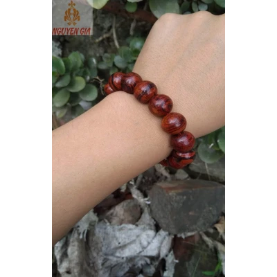 Vòng gỗ sưa Lào 14 mm