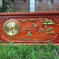 Đồng hồ treo tường mẫu cha mẹ bằng gỗ Hương