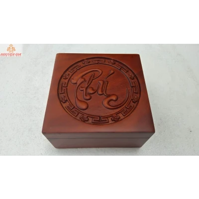 Hộp đựng vòng trang sức chữ Phúc gỗ Hương