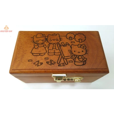 Hộp đựng tiền tiết kiệm cho bé mẫu gia đình Hello Kitty