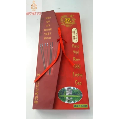 Đũa gỗ trắc đỏ đen gắn sừng (bộ 10 đôi)