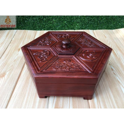 Khay đựng bánh kẹo mứt tết Phúc Lộc Thọ mẫu hoa mai