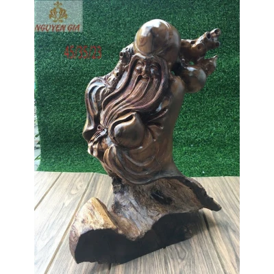 Tượng ông thọ gỗ lũa Bách Xanh cao 45 MS02