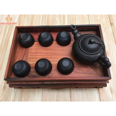 Khay trà gỗ trắc đỏ cao cấp (Mộc)