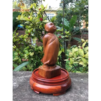 Đôn kê tượng gỗ Hương mẫu tròn đường kính 12 cm