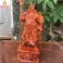 Tượng Quan Công Chống Đao gỗ Hương cao 30cm