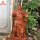 Tượng Quan Công Chống Đao gỗ Hương cao 60cm