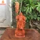 Tượng Quan Công Chống Đao gỗ Hương cao 30cm