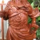 Tượng Quan Công Chống Đao gỗ Hương cao 60cm