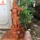 Tượng Quan Công Chống Đao gỗ Hương cao 60cm