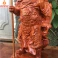 Tượng Quan Công Chống Đao gỗ Hương cao 30cm
