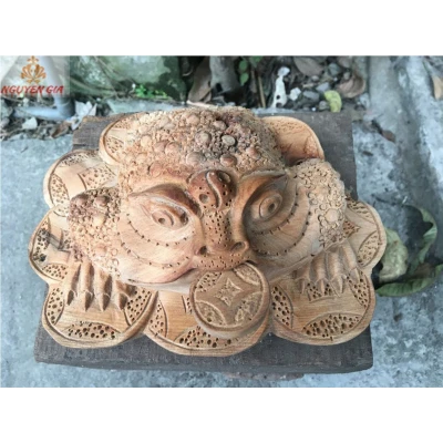 Cóc ngậm tiền (thiềm thừ) bằng gỗ Ngọc Am (Mộc) KT 22x18x10