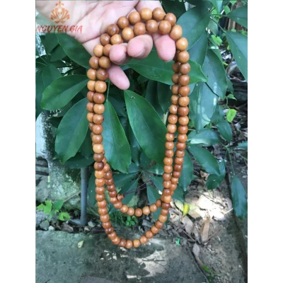 Vòng cổ, vòng tay phong thủy 108 hạt Gỗ Ngọc Am 10 mm