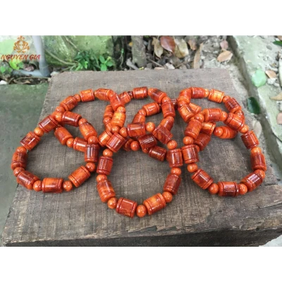 Vòng gỗ huyết rồng (huyết long) trúc quân tử 12mm
