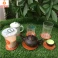 Đĩa gỗ Hương tròn lót ly, lót cốc trà, café làm đồ trang trí coasters