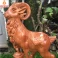 Tượng dê phong thủy bằng gỗ Hương cao 40 cm