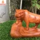 Tượng hổ bằng gỗ Hương ngang 30 cm