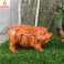 Tượng heo Phát Tài bằng gỗ Hương