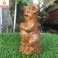 Tượng heo dâng vàng Tài lộc bằng gỗ bách xanh cao 20 cm