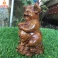 Tượng heo dâng vàng Tài lộc bằng gỗ bách xanh để ô tô bàn làm việc