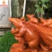 Tượng chuột ngũ Phúc phong thủy bằng gỗ Hương