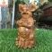 Tượng heo dâng vàng Tài lộc bằng gỗ bách xanh cao 20 cm