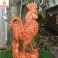 Tượng gà trống phong thủy bằng gỗ Hương cao 50 cm