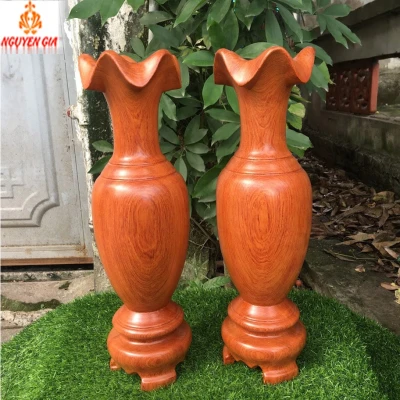 Lục Bình gỗ Hương cao 50cm ( 1 Cặp)