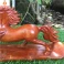 Tượng ngựa phong thủy gỗ Hương ngang 30 Cm