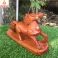 Tượng ngựa phong thủy gỗ Hương ngang 30 Cm