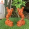 Cặp tượng ngựa phong thủy nhất mã phi thiên gỗ Hương cao 30 Cm