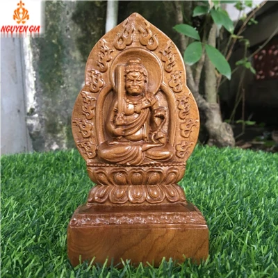 Phật bản mệnh tuổi Dậu Bất Động Minh vương gỗ bách xanh để ô tô bàn làm việc